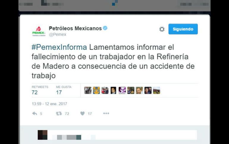Pemex hizo el anuncio mediante sus redes sociales. TWITTER / @Pemex