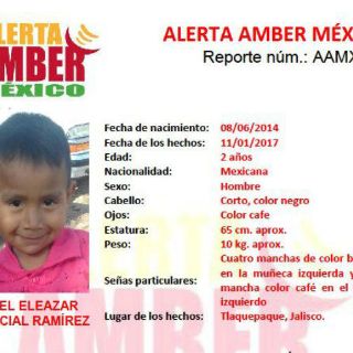 Emiten Alerta Amber por menor desaparecido en Tlaquepaque