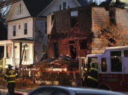 El tercer nivel  de la casa se derrumbó y el segundo quedo parcialmente destruido. AP / J. Jackson