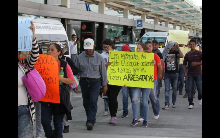 Los ejidatarios señalan que mientras el proceso legal se desahoga, las protestas pacíficas en el aeropuerto se mantendrán. EL INFORMADOR / P. Franco