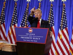 Trump señaló que no desea esperar para la construcción del muro y que planea proceder rápidamente con su edificación. AP / E. Vucci