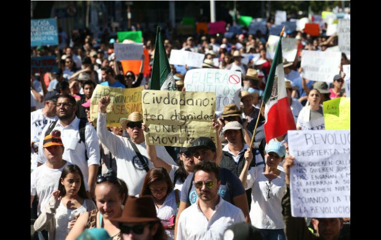 Este año arrancó con manifestaciones contra el gasolinazo. Este domingo se convoca a una marcha a las 10:00 desde La Minerva. EL INFORMADOR / R. Tamayo