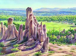 El nombre de este valle se debe a las figuras que estas rocas tomaron, que en efecto simulan a un grupo de monjes en una procesión. EL INFORMADOR / J. Monroy