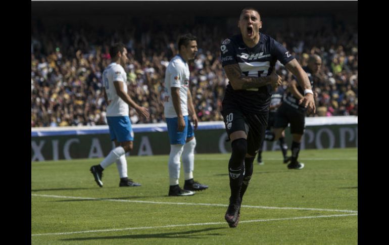 Nicolás Castillo se estrenó anotando para UNAM. AP / C. Palma
