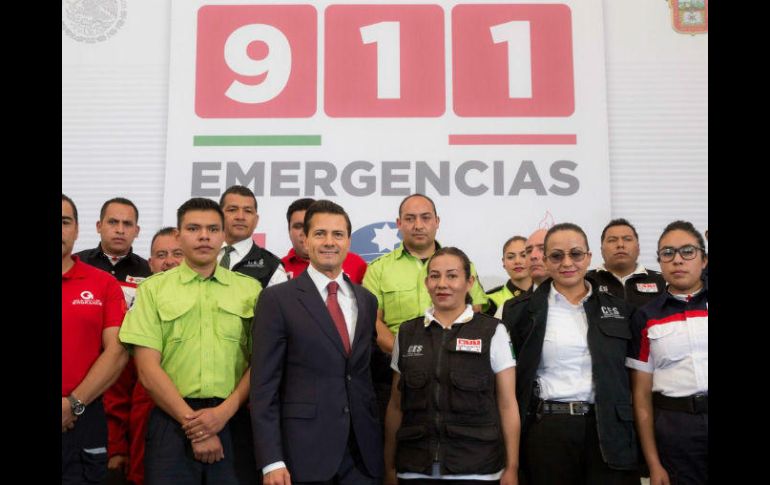 Peña Nieto subrayó que el 911 es un esfuerzo que convoca a las autoridades locales, sociedad civil y miles de servidores públicos. TWITTER / @PresidenciaMX