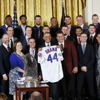 Obama recibe a los Cachorros de Chicago