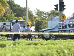 Esta tarde se registró un ataque a dependencias policías en Cancún. EFE / A. Cupul