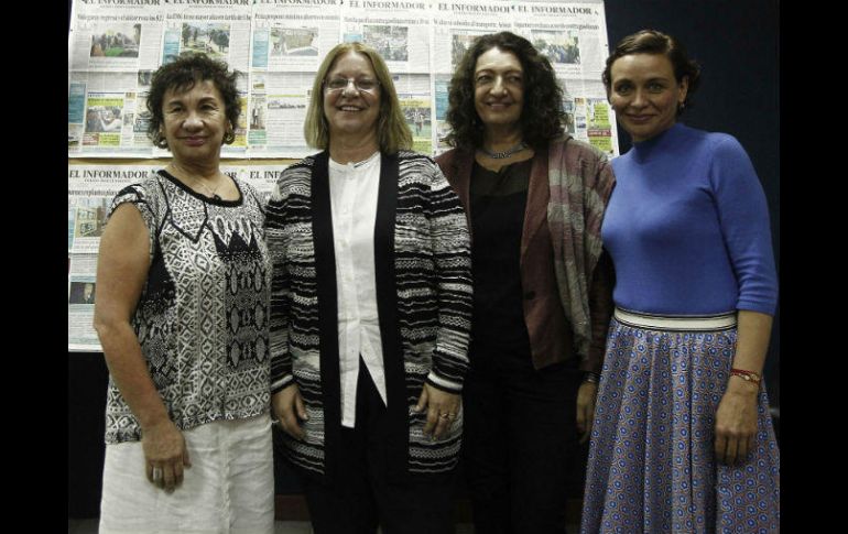 De izquierda a derecha, Olga Segovia, María Nieves Rico, Ana Falú y Erika Loyo, titular del IJM. EL INFORMADOR / E. Barrera