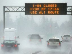 La autopista Interestatal 84 fue cerrada en un tramo de aproximadamente 72 kilómetros. AP / D. Ryan