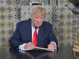 El magnate compartió en Twitter que escribió el discurso hace tres semanas en su casa en Mar-a-Lago, Florida. TWITTER / @realDonaldTrump