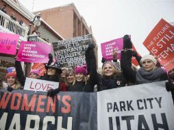 Las actrices junto a miles de mujeres, alzaron la voz contra los comentarios sexistas de Donald Trump. AP / A. Mola
