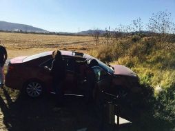 El accidente ocurrió a la altura del rancho El Alemán. ESPECIAL / Bomberos de Zapopan