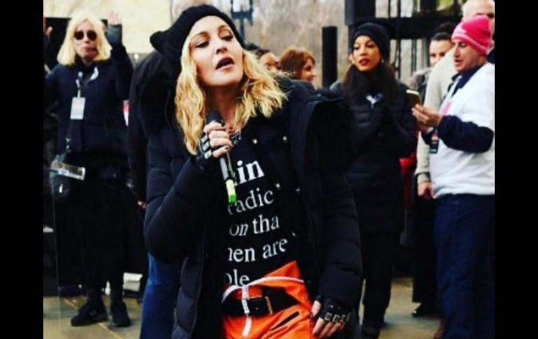 Madonna dio un discurso contra Trump durante la Marcha de las Mujeres en Washington. INSTAGRAM / madonna