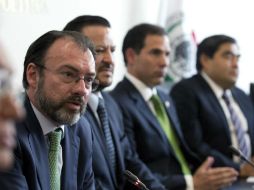 Videgaray se reunió este martes con senadores para hablar sobre la postura que presentarán ante Trump. AP / R. Blackwell
