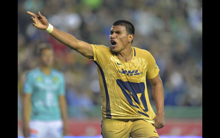 Gallardo anotó el tanto de la victoria en el partido en que Pumas se impuso 1-0 a León el sábado pasado. MEXSPORT / ARCHIVO
