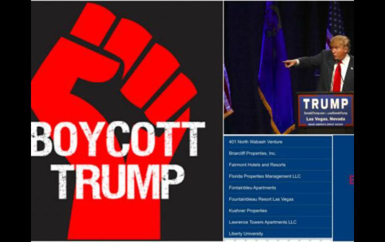 Se invita a la comunidad a unirse al '¡más grande movimiento de base contra Trump!0' a través del portal. ESPECIAL / boycotttrump.com