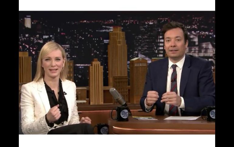 Cate Blanchett habló de 'The Present' e hizo una comparación con la situación de EU. YOUTUBE /  The Tonight Show Starring Jimmy Fallon