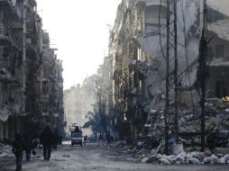 Estragos de la guerra en Alepo, la que fuera la ciudad más rica de Siria. AFP / L. Beshara