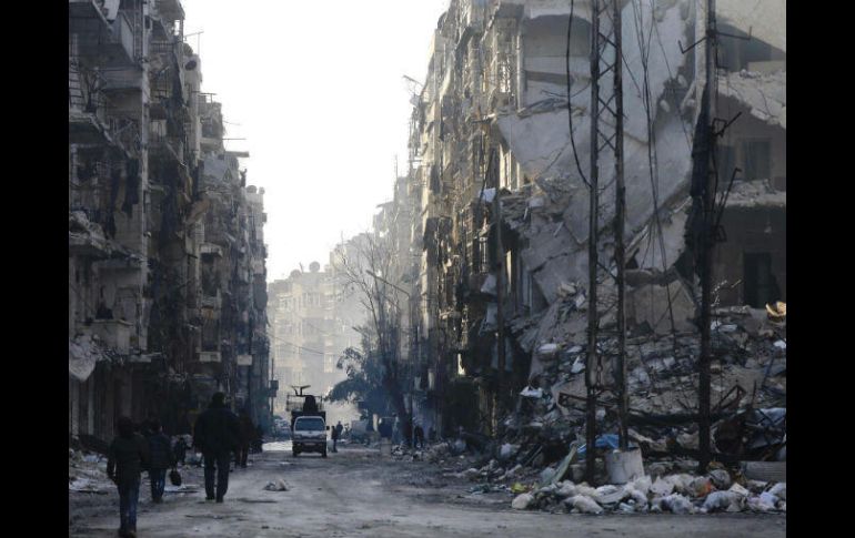 Estragos de la guerra en Alepo, la que fuera la ciudad más rica de Siria. AFP / L. Beshara