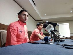 Diego Valdéz y Jorge Zárate, jugadores de Morelia. EL INFORMADOR / J. Robles