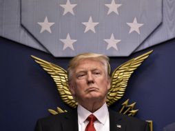 Trump realizó su primera visita oficial al Pentágono. AFP / M. Ngan