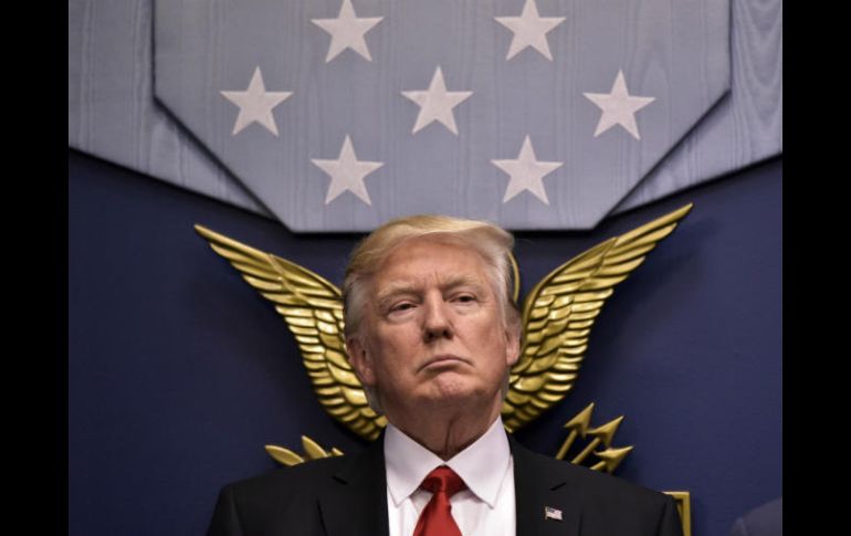 Trump realizó su primera visita oficial al Pentágono. AFP / M. Ngan