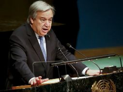 El máximo funcionario de la ONU prometió que estará en la primera línea de batalla contra el antisemitismo. AP / B. Matthews