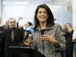 Haley amagó: vamos a tomar los nombres de aquellos que no nos respalden, y vamos a aplicar medidas. EFE / J. Lane