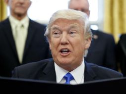 'Hablé mucho de esto en la campaña y lo estamos poniendo en efecto', aseveró el presidente de EU. AP / A. Brandon