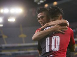 Barraza celebra su gol ante Morelia. MEXSPORT / C. de Marchena