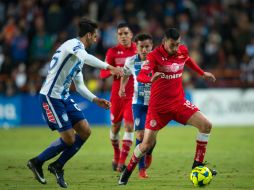 Acción del partido entre Pachuca y Toluca en el estadio Hidalgo. MEXSPORT / J. Ramírez