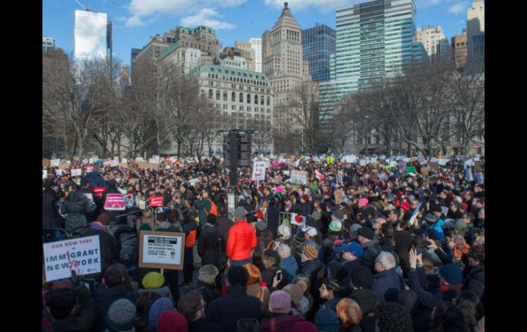 En Nueva York, más de 10 mil personas, según datos de la alcaldía, se dieron cita en Battery Park. AFP / B. Smith