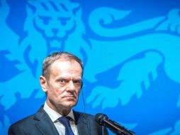 Donald Tusk afirma que los desafíos a los que se enfrenta la comunidad de los 28 son más peligrosos que nunca. AFP / M. Mumm