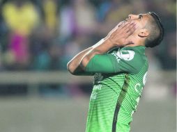 Cecilio Domínguez lamenta su falla ante el marco de los Coras. Anoche el América no pudo con el equipo de Tepic en la Copa MX. MEXSPORT /