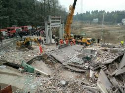 Los edificios de cinco pisos de altura colapsaron la mañana de este jueves. TWITTER / @XHNews