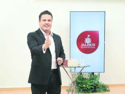 El gobernador de Jalisco, durante la presentación de su IV Informe de Gobierno. ESPECIAL /