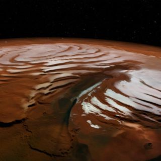 Muestran las espirales del casquete polar norte de Marte