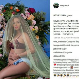 Beyoncé rompe récord en Instagram con foto de embarazo