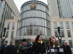A la audiencia de este viernes asistieron su esposa, Emma Coronel, y su abogada en México, Silvia Delgado. AFP / D. Emmert