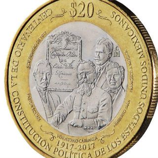 Presentan moneda para conmemorar la Constitución