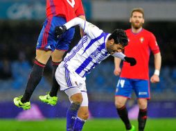 Real Sociedad quiso imprimirle más ritmo en la segunda parte del encuentro. AFP / A. Guillenea