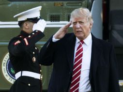 Trump afirmó este lunes, en un discurso en una base aérea en Florida, que varios medios ya ni siquiera dan noticias de los atentados. AP / M. Balce