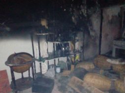 Parte de la casa se vio afectada por la radiación y por el humo, señalan autoridades. ESPECIAL / Bomberos de Zapopan