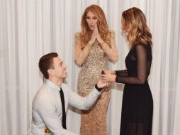 Nick Janevski consiguió que él y su novia pasaran a ver a Celine antes de salir al escenario. INSTAGRAM / austinmcmillan