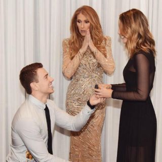 Piden matrimonio enfrente de Celine Dion