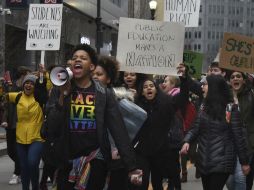 Estudiantes de escuelas públicas protestaron por la designación de Betsy Devos como secretaria de Educación. AP / D. Sapp