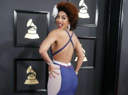 Este comentado vestido es del diseñador Andre Soriano. EFE /