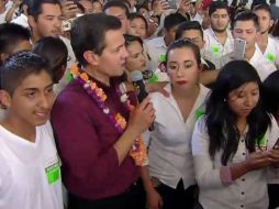 El Mandatario participó en los Diálogos con la Familia Prospera. TWITTER / @PresidenciaMX