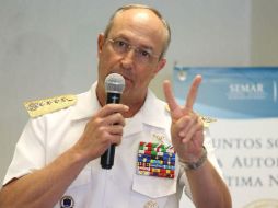 En conferencia de prensa, el secretario dio detalles del operativo donde murió Juan Francisco Patrón, ‘El H2’. SUN / B. Fregoso