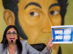 La canciller venezolana, Delcy Rodríguez solicitó a las autoridades que tomen acciones contra CNN. EFE / M. Gutiérrez